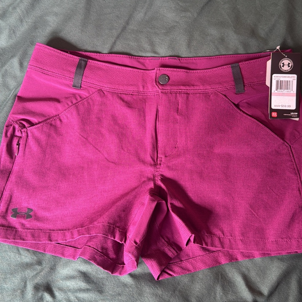 Under Armour Women's Magenta Athletic Shorts